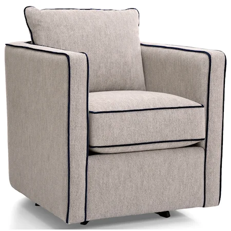 Swivel Chair with Loose Back Cushion